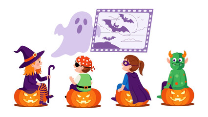 Whimsical Halloween Characters: A playful collection of Halloween-themed characters, each embodying the spirit of the holiday with charming and whimsical design.