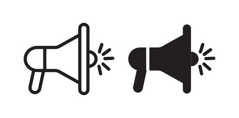 Megaphone icons pack.  vector Glyph style icon vector illustration, Suitable for website, mobile app, print, presentation, infographic and any