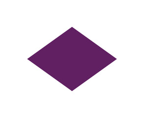 Rhombus Shape Symbol Purple Graphic Design Element Vector Illustration