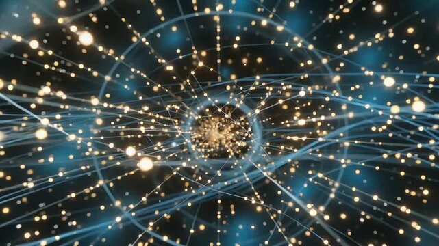 Quantum Entanglement Visualization | Abstract Representation of Entangled Particle States