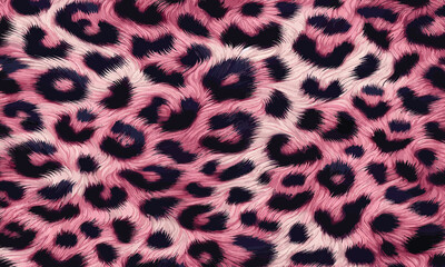 Modern pink leopard skin pattern showing wild fur texture, suited for fabric, wallpaper, and stylish camouflage background decoration.