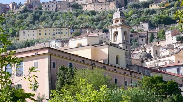 Former Franciscan convent of San Nicola since 1516 in Alvito,Comino Valley in the province of Frosinone amid the Italian Apennine Mountains of the south-east Lazio region.