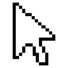  Classic pixelated computer mouse cursor arrow pointing up and to the right