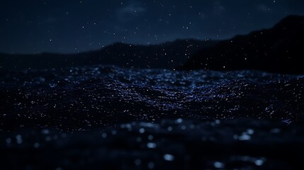 Digital glowing wave particles flowing across black background futuristic abstract minimal composition