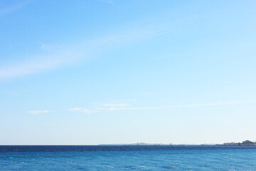 Beautiful view of wavy sea on sunny day