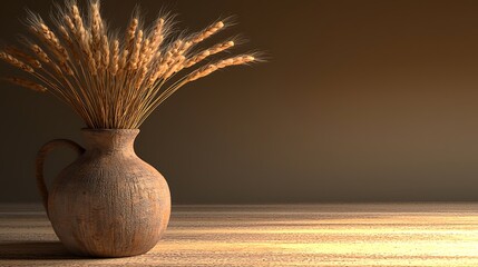 Neat composition of lamp and plant together isolated on background, soft shadow enhancing realism
