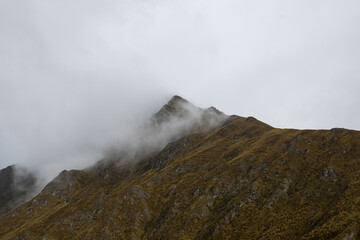 Foggy Day at Ben Lomond, Above Queenstown, New Zealand