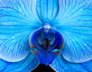Close-up vibrant blue orchid (1)