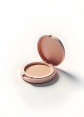 Compact Powder Case Isolated on White Background