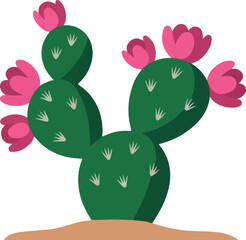 Prickly pear logo icon vector white background .