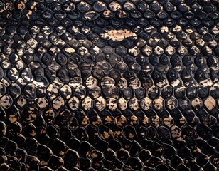 Close-up view of a snake skin texture