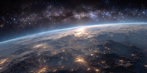 beautiful image of the earth from outer space