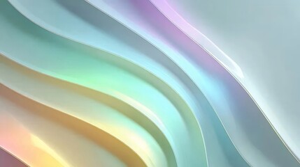 虹色抽象波状背景と金色のディテール