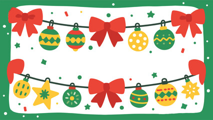 a festive Christmas garland decorated