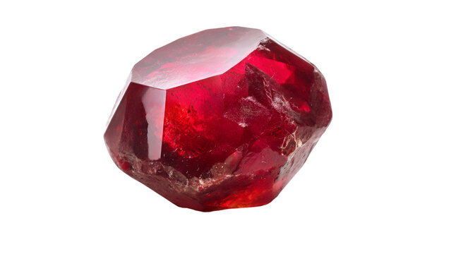 Ruby Gemstone Isolated on White Background for Luxury Jewelry and Design