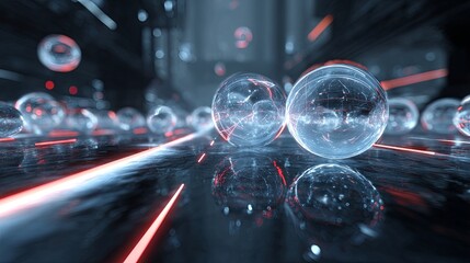 Holographic Neon Sphere Landscape