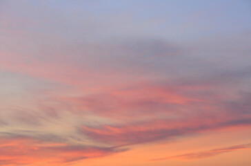 a stunning sunset with orange, pink and purple clouds