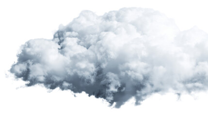 abstract grey fluffy cloud mist fog smoke curling isolated on white background