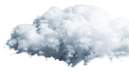 abstract grey fluffy cloud mist fog smoke curling isolated on white background