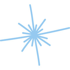 Stylized Blue Starburst Icon Designed Specifically for Creative and Artistic Projects