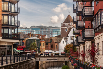 The cityscape of Kingston upon Thames, mix of modern development and historic charm.