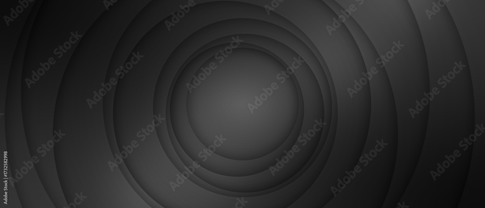 Poster black abstract background overlap layer on dark space with flowing waves effect decoration
