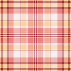 Classic plaid pattern in warm shades of pink, yellow, and cream. Seamless design perfect for backgrounds, textiles, and apparel. A cozy and versatile texture.