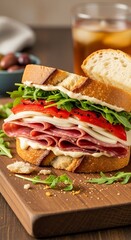 Delicious Italian Sub Sandwich.