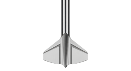 Close-up of a paddle drill bit isolated PNG with Transparent Background