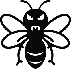 angry honey bee silhouette
