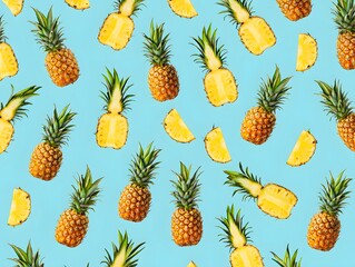 Fototapeta premium Vibrant Pineapple Pattern