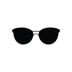 Black fashion sunglasses isolated on a white background, a stylish summer protection accessory