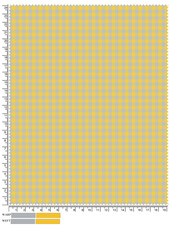 Yellow vector illustration of a blank notebook with a postage stamp design border