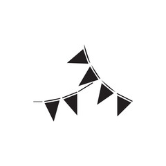 Abstract vector illustration of an origami paper airplane arrow icon symbol