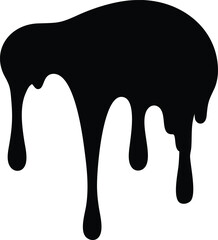 black dripping paint silhouette