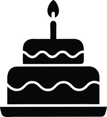 birthday cake silhouette