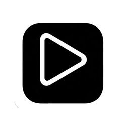 play icon on black button