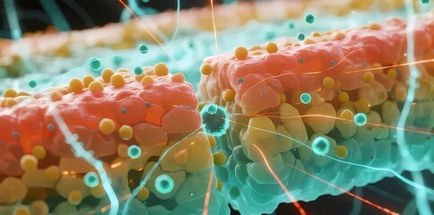 ミクロスコピックな細胞構造の詳細なレンダリング