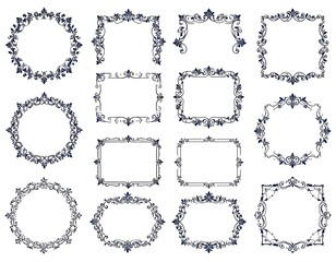 Decorative frames in various shapes