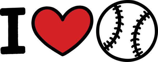 I Love Baseball SVG Cut Files for Cricut & Silhouette