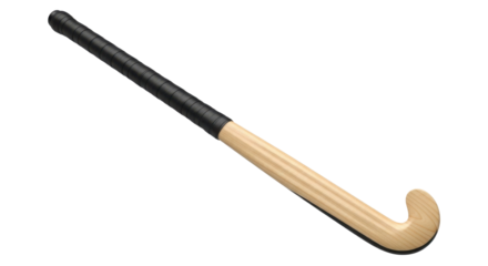 Field hockey stick close up isolated PNG with Transparent Background