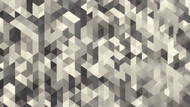 Abstract mosaic of gray shaded triangles and trapezoids, appearing slightly 3D
