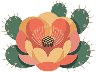 Prickly pear logo icon vector white background .