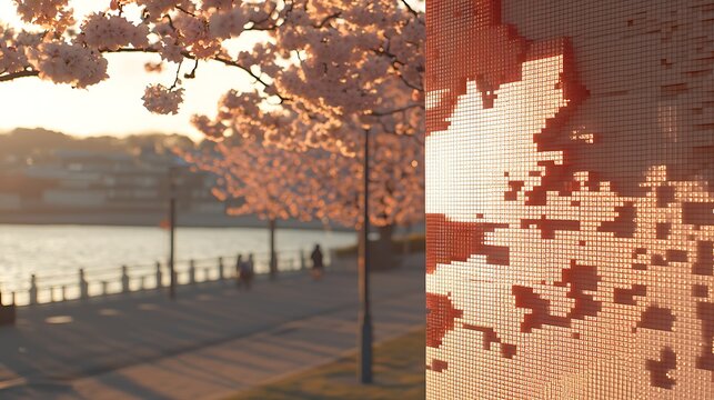 DSLR 35mm capturing shiny 2026 glowing with magical background of blooming flowers, crisp clarity and vibrant tones