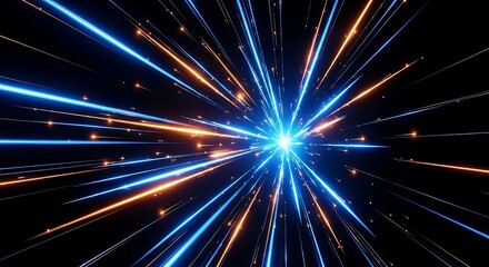 Science fiction warp speed background