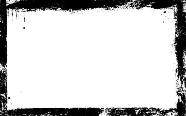 Grunge border vector texture background. Abstract frame overlay. Dirty and damaged backdrop. Vector graphic illustration with transparent white
