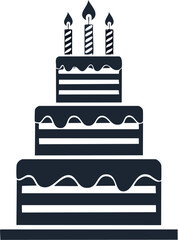 cake, birthday, vector, illustration, food, celebration, card, party, sweet, design, icon, dessert, chocolate, decoration, wedding, set, candle, cartoon, anniversary, art, happy, bakery, pattern, symb