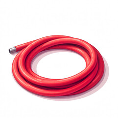 red cable isolated on white