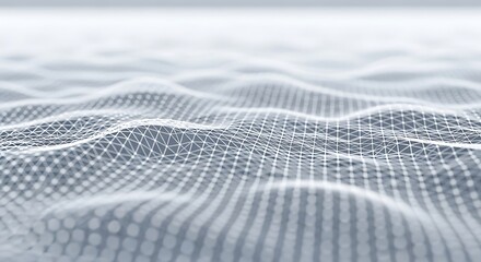 Abstract digital network of glowing lines and dots