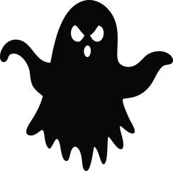 ghost halloween vector silhouette